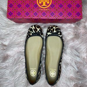 Size 8.5 Laila Haircalf Driver Ballet Flat by Tory Burch